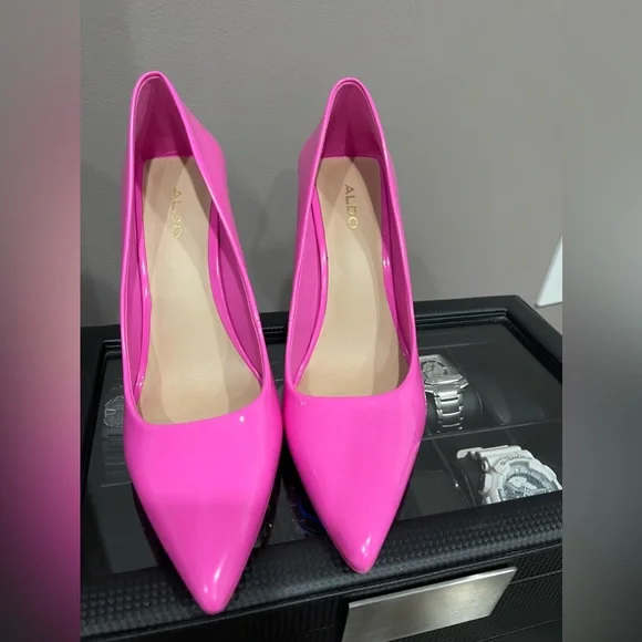 Pink Aldo stiletto heels- worn once - Picture 1 of 6